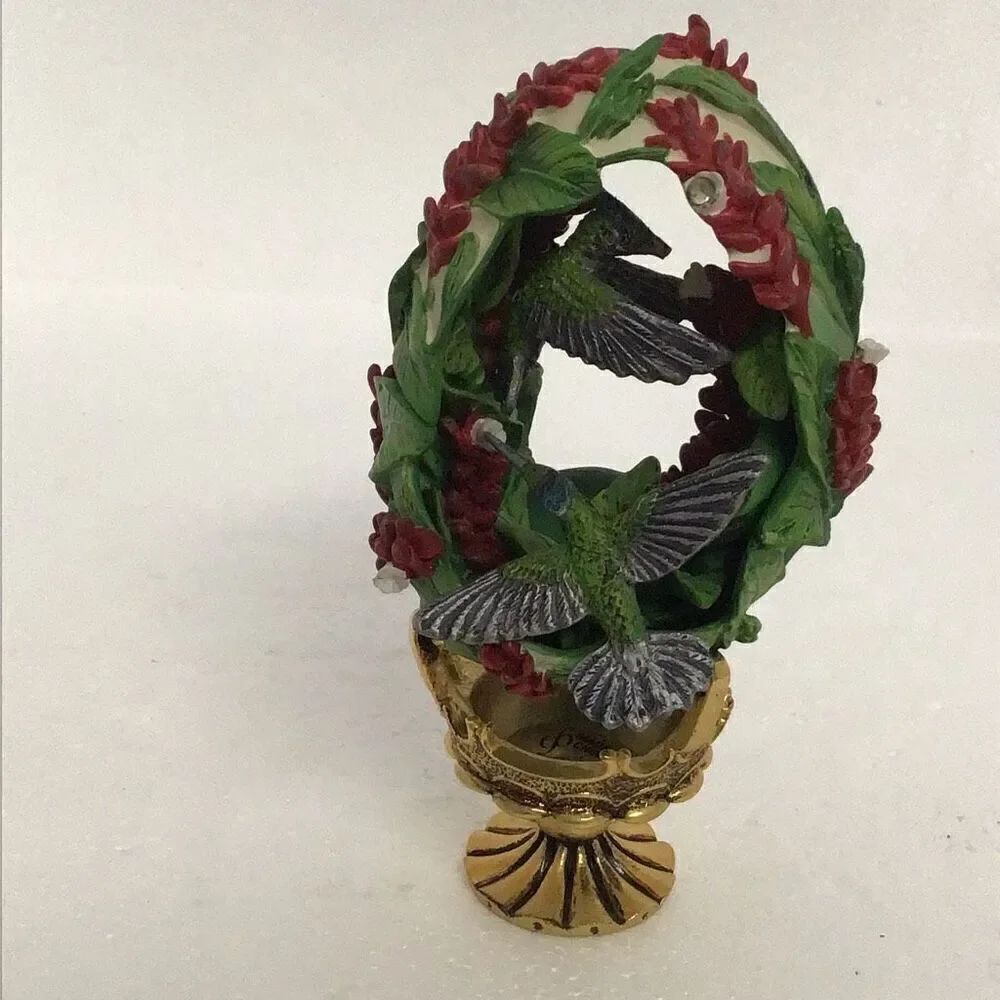 House of Faberge jeweled beauties of the garden hummingbird egg